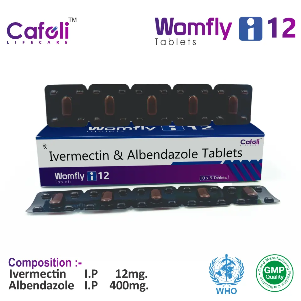 Albendazole 400mg + Ivermectin 12mg Tablet PCD Pharma Franchise